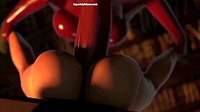 3D animated shemale seduces innocent girl in this Hentai game