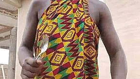 Wild woman enjoys anal sex and fingering in Ghana amateur