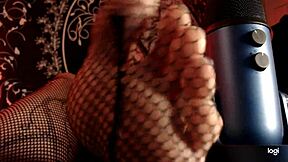 Rubber fetish and voyeurism with BBW on webcam