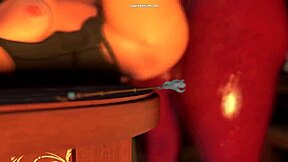 3D animated shemale seduces innocent girl in this Hentai game
