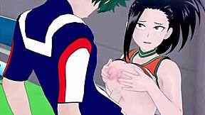 Himiko Toga and Momo Yaoyorozu in intense My Hero Academia hentai