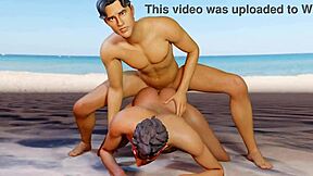 Gay sex on the beach with hot ass fucking scenes