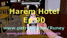 A visual novel and anime-style game called Harem Hotel 90