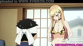 Blonde teen rides gamer boy in uncensored hentai 3D cartoon