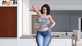 Beautiful MILF gets her big tits fucked in the shower