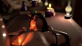 3D animated shemale seduces innocent girl in this Hentai game