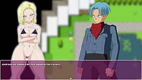Android 18's deep pussy dragon ball sex with Trunks