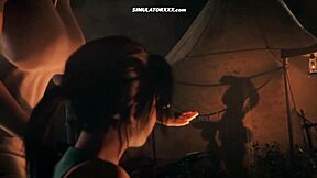 3D game with Lara Croft and other cartoon porn stars