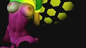 Beautiful Brazilian babe rides in the club in this hentai video