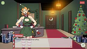 3D game with curvy Mrs. Santa and anal plug tease