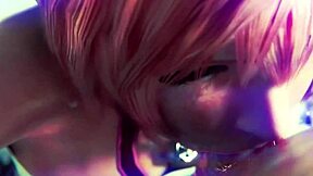 Submissive anime babes get cum on face in wild ride