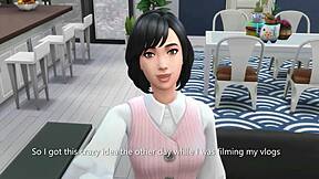 Horny girlfriend fulfills her porn dreams in The Sims 4