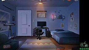 Big tits bouncing while being cummed on in a cartoon game