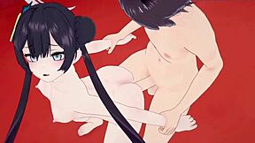 Blue Archive's Ryuuge and Asagiri in steamy hentai scene