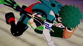 Big-boobed Tsuyu and MT Lady in intense action