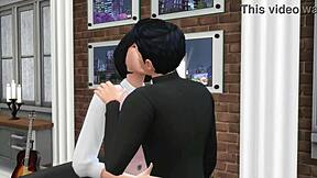 Horny girlfriend fulfills her porn dreams in The Sims 4