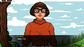 Velma's rough throat fucking in this extreme hentai game