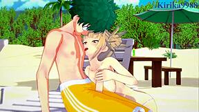 Intense threesome with Himiko, Mitsuki, and Izuku in action