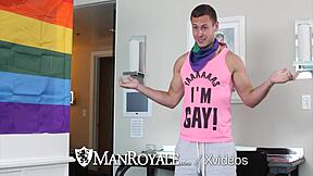 Gay pride celebration with hot manro Royale and Brenner Bolton