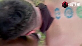A white man enjoying public sex in Brazil's woods