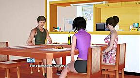 MILF trio gives Max a steamy 3D massage