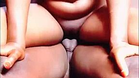 Young African lass gets pounded by her black house boy
