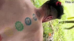 A white man enjoying public sex in Brazil's woods