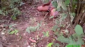 Fat ebony shemale gets her pussy pounded hard