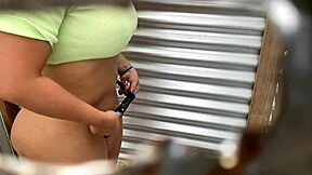 Perfect ass homemade video of Latina mommy spying on girls through dressing room holes