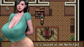 Rescuing two hot girls from zombies in hentai game