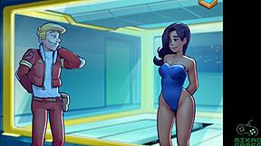 Space rescue turns into hot and wild anal action