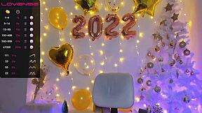 Watch a wet pussy squat on New Year's Eve