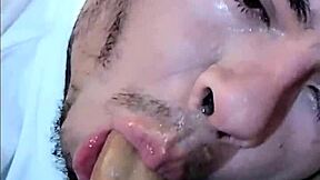 Gay couple can't resist and have non-stop sex session