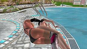 3D animated lesbian sex in various positions and scenarios