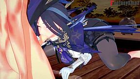 3D animated netorare with Clorinde from Genshin Impact