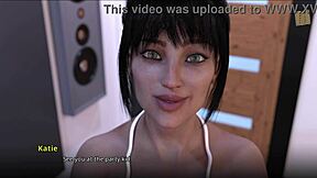 Homemade video with hot brunette MILF and big ass in 3D-like quality