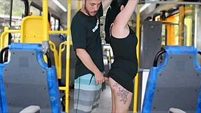 Young gay man masturbates openly on city bus