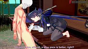 3D animated netorare with Clorinde from Genshin Impact