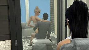Beautiful cartoon babe gets it hard at work in The Sims 4