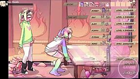 Animated hentai game with Japanese-style gameplay and Oppai features
