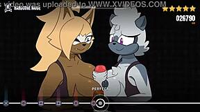 Furry and human characters get into a wild game of sex in this anime hentai
