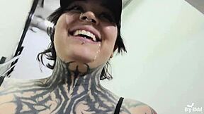 A slut who loves rock paper scissors with a sexual twist gets a facial on the street