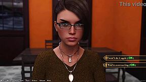 Big-boobed brunette in 3D game Dik 143 enjoys wealth