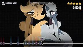 Furry and human characters get into a wild game of sex in this anime hentai