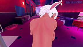 Toru Hagakure and Rumi Usagiyama Mirko dominate in intense POV hentai sex
