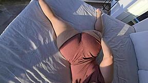 Stepmother with a huge ass fucks her stepson in USA