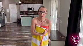 Stepmom Caught Skinny Dipping, Bent Over in Wild Doggystyle with Me