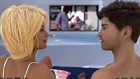 3D animated date night with a blonde virgin in Space Diving: Stranded in Space 58