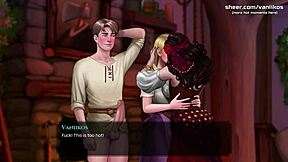 Beautiful MILF and blonde teen in a hot 3D anime threesome