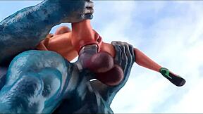 3D animated porn with big dick and ass fucking